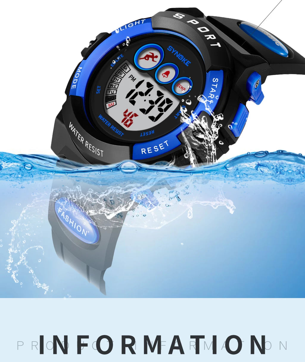 Waterproof Sport Children Watch LED Digital Kids Watches Luxury Electronic Watch for Kids Children Boys Girls Gifts