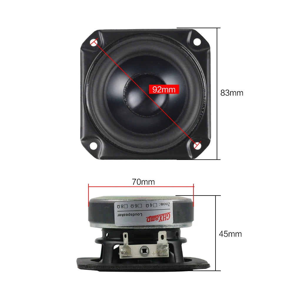 GHXAMP 3 INCH Bass Full Range Speaker Center Woofer 4OHM Waterproof Tweeter Mid For Peerless Speaker DIY 15W-40W 1PC