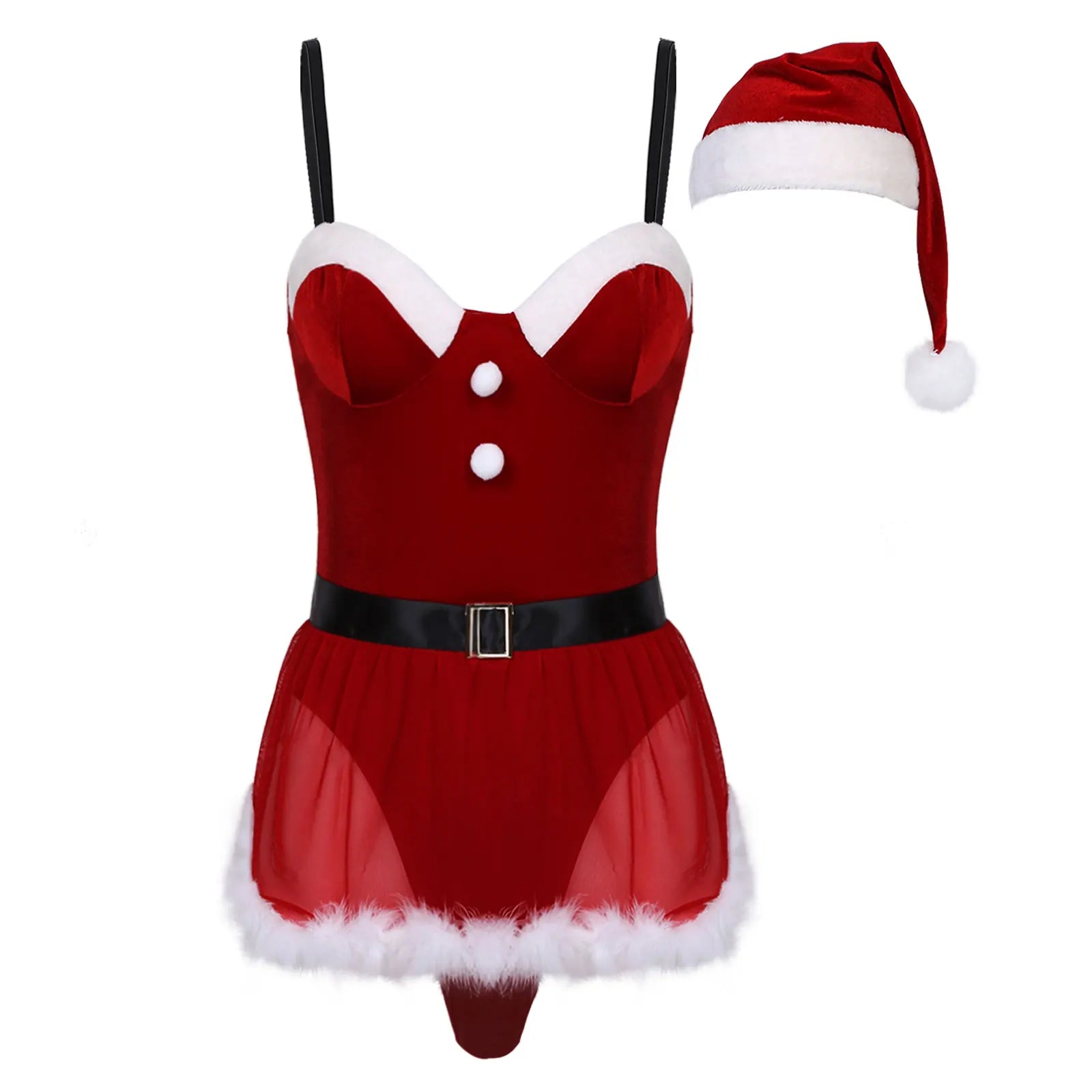 Womens Christmas Costumes Mrs Santa Claus Costumes Sexy Lingerie Set Teddy Babydoll Bodysuit Xmas Hot Erotic Underwear