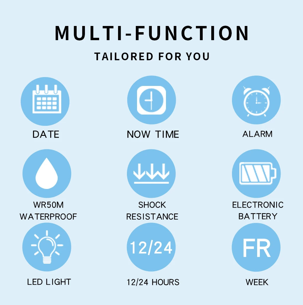 Waterproof Sport Children Watch LED Digital Kids Watches Luxury Electronic Watch for Kids Children Boys Girls Gifts