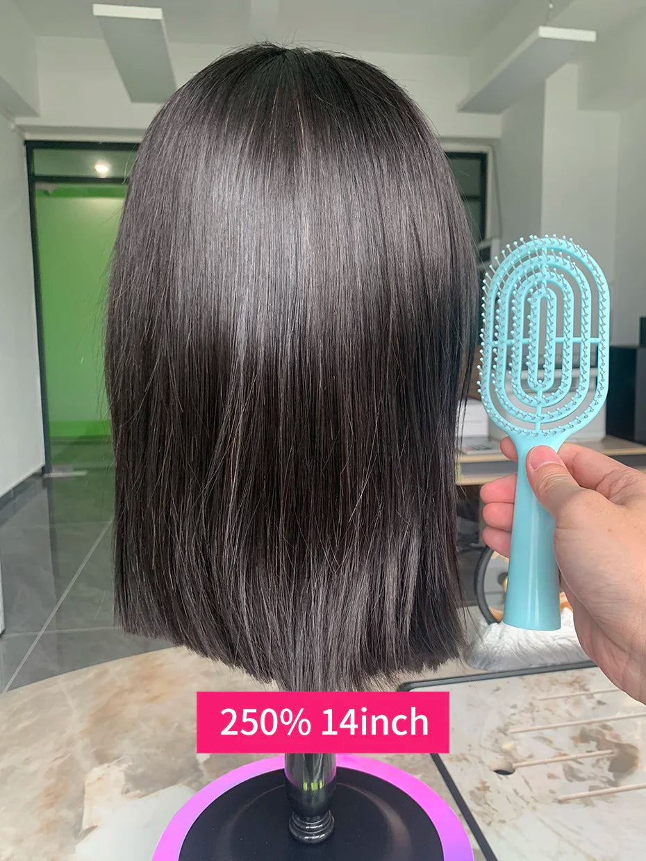 100 Raw Vietnamese Bone Straight 5x5 13x4 13x6 Glueless Wig Human Hair Ready to Wear Transparent Double Drawn Bob Wig Human Hair