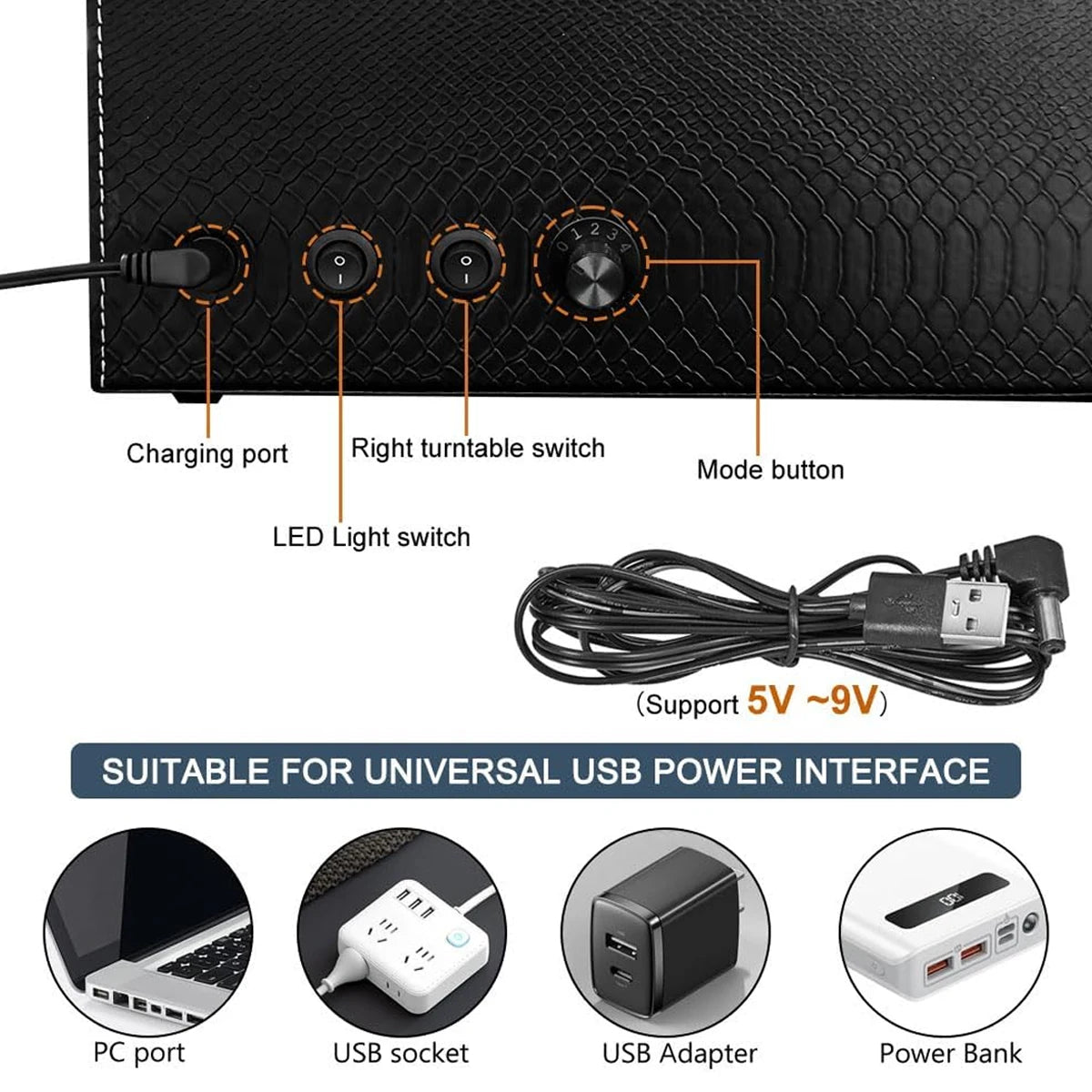 Watch Winders Box for Automatic Watches Box 6 watches Rotate Stand