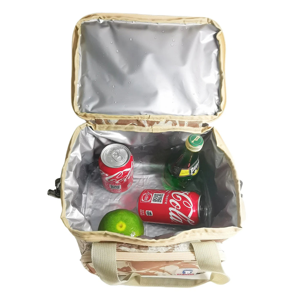 Camping Thermal Lunch Bags Double Layer Insulated Picnic Food Drink Beverage Ice Cooler Bag School Outdoor Travel Storage Bags