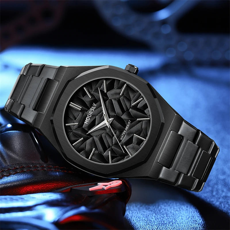 Watch For Men Original Top Brand All Black Stainless Steel Men's Wristwatch Classic Business Waterproof Japan Movement
