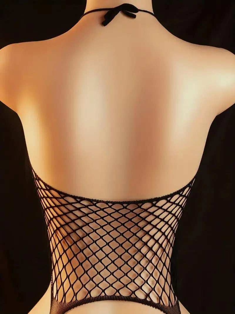 Bodystocking Mesh Underwear Open Crotch Fishnet Full Bodysuit Crotchless Erotic Tight For Sex
