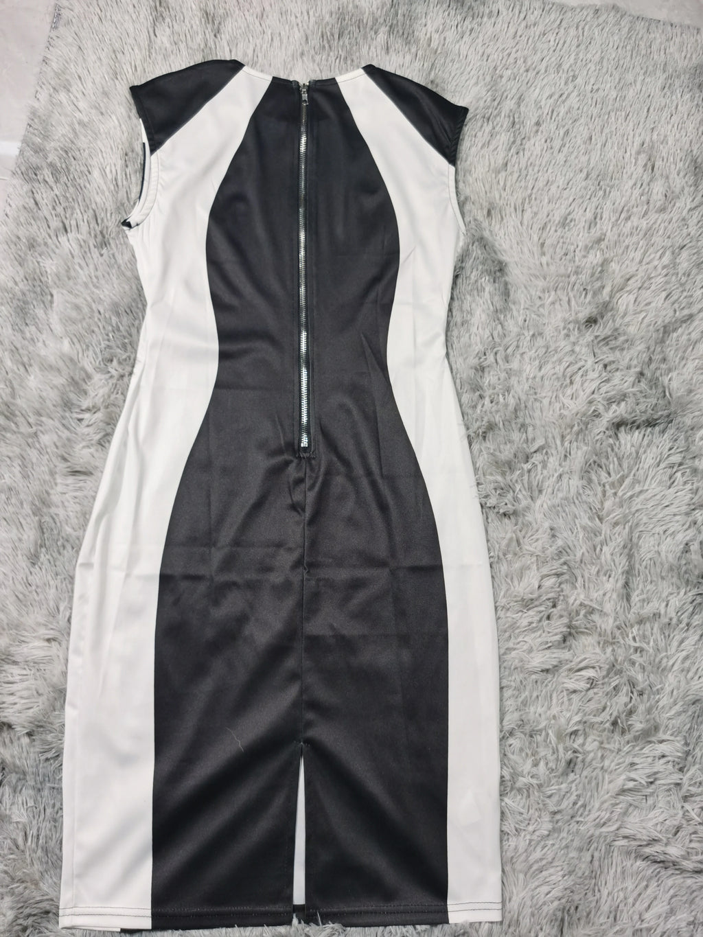 Elegant Women Party Club Dresses 2025 Summer Fashion Colorblock Round Neck  Bodycon Dress Sleeveless Casual Mini Black Dress