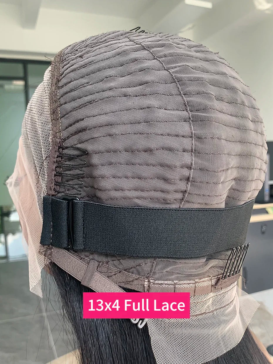 100 Raw Vietnamese Bone Straight 5x5 13x4 13x6 Glueless Wig Human Hair Ready to Wear Transparent Double Drawn Bob Wig Human Hair