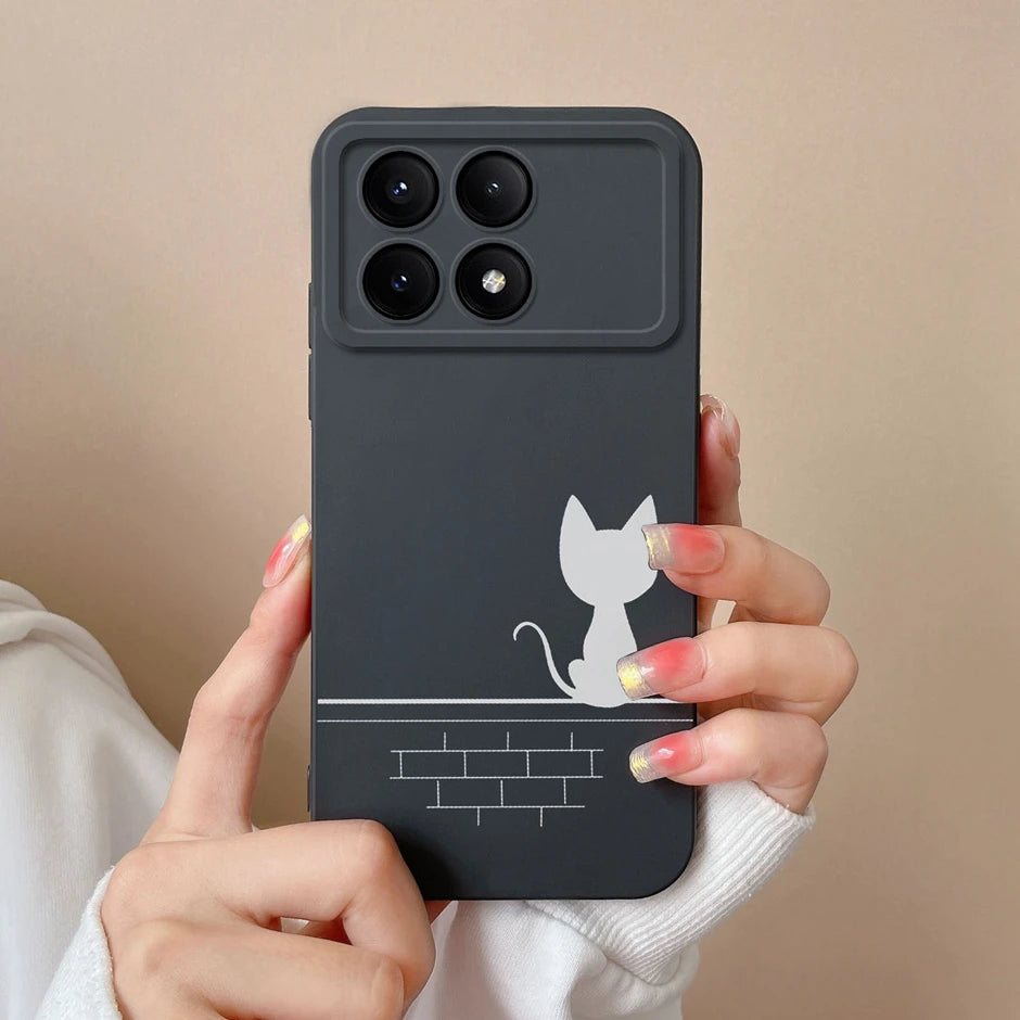 For Xiaomi Poco X6 Pro 5G Phone Case Cute Cartoon Cats Silicone Soft Protective Cover For XiaomiPocoX6 X 6 X6Pro 5G Bumper Coque