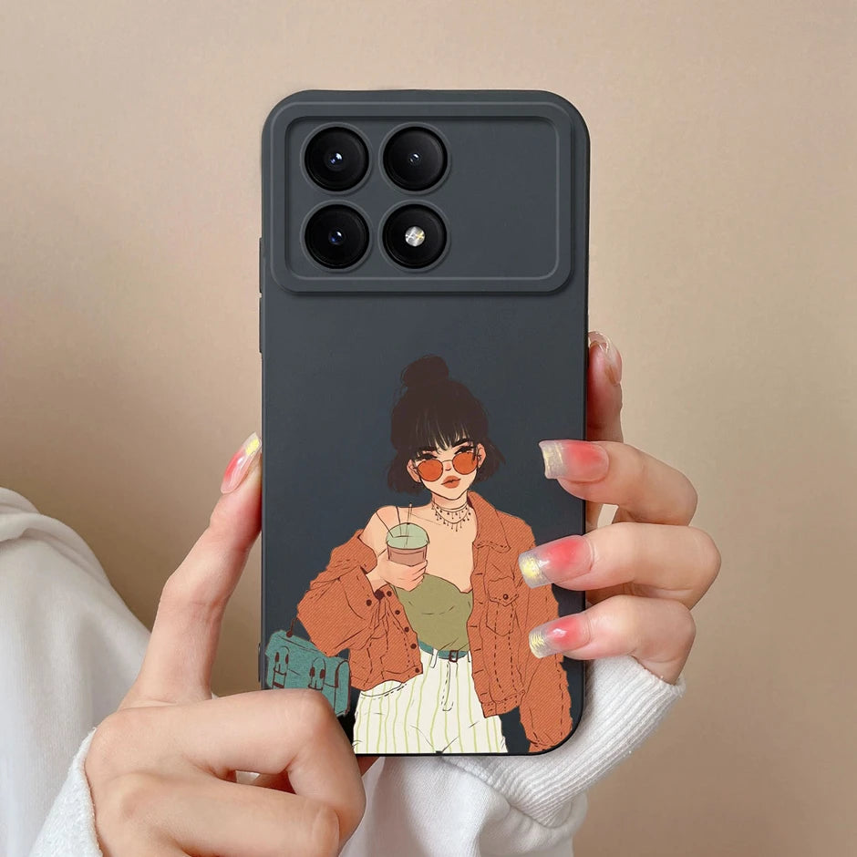 For Xiaomi Poco X6 Pro 5G Phone Case Cute Cartoon Cats Silicone Soft Protective Cover For XiaomiPocoX6 X 6 X6Pro 5G Bumper Coque