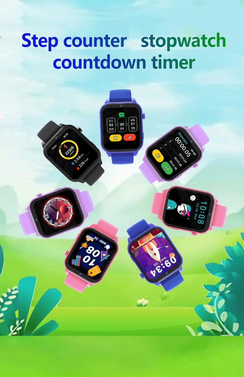 Children's Game Watch with Flashlight HD Color Screen Kids Bracelet Sleep Monitor Waterproof Smart Watch  Kids Birthday Gift