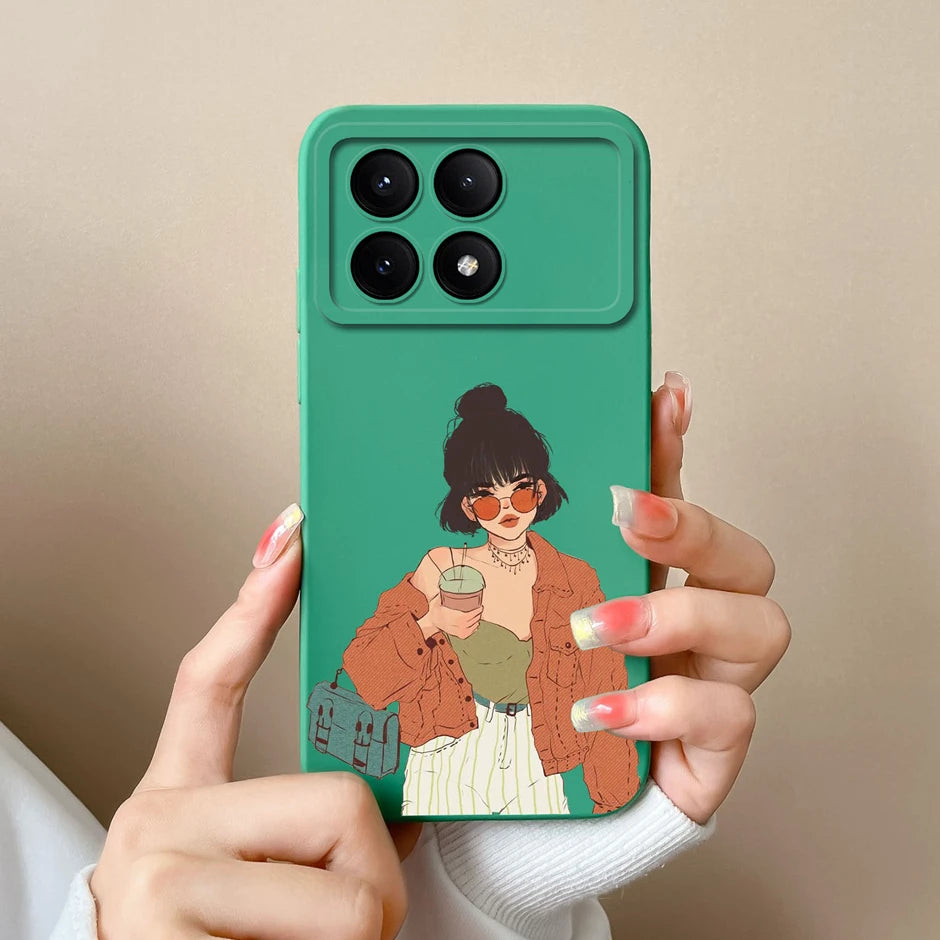 For Xiaomi Poco X6 Pro 5G Phone Case Cute Cartoon Cats Silicone Soft Protective Cover For XiaomiPocoX6 X 6 X6Pro 5G Bumper Coque