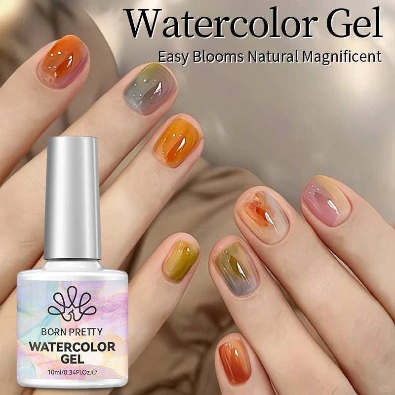 BORN PRETTY Jelly Nude Gel Nail Polish 10ml Light Pink Peach Translucent Color UV Light Cure Gel Varnish Nail Art DIY at Home