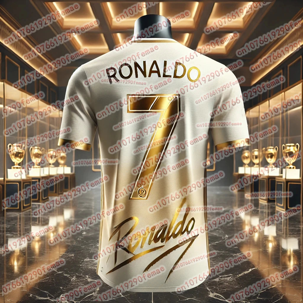 New Hot Selling Ronaldo Fashion Football Superstar Commemorative Collection Sports Jersey Daily Outdoor Breathable T-shirt