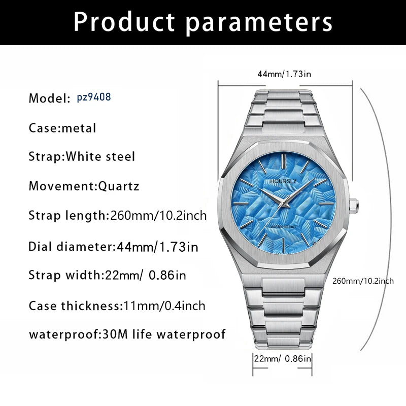 Watch For Men Original Top Brand All Black Stainless Steel Men's Wristwatch Classic Business Waterproof Japan Movement