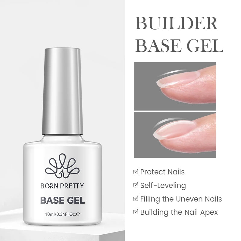 BORN PRETTY Jelly Nude Gel Nail Polish 10ml Light Pink Peach Translucent Color UV Light Cure Gel Varnish Nail Art DIY at Home