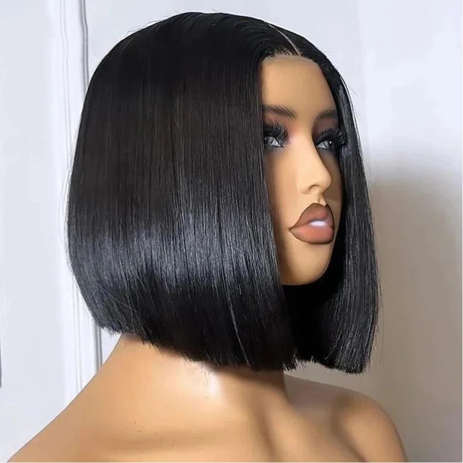 Bone Straight Bob Wig Lace Front Human Hair Wigs Pre Plucked HD Transparent Lace Frontal Wig 13x4 Frontal Wigs Isee Hair 180%