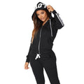 2023 Women's Sports Set Three Stripe Sweater Two Piece Jogging Set Casual Zip Hoodie+Sports Pants Sports Shirt Jogging Set
