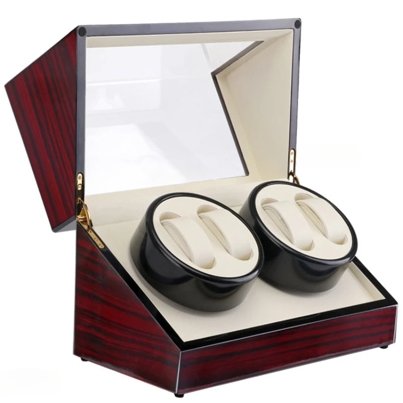 4 Epitopes Watch Winders Automatic Rotating Motor Watches Winding Device Men Mechanical Wrist Watch Organizer Display Boxes