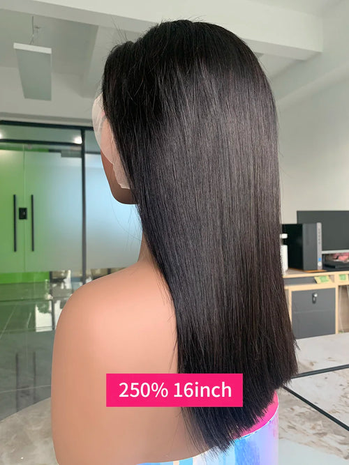 100 Raw Vietnamese Bone Straight 5x5 13x4 13x6 Glueless Wig Human Hair Ready to Wear Transparent Double Drawn Bob Wig Human Hair
