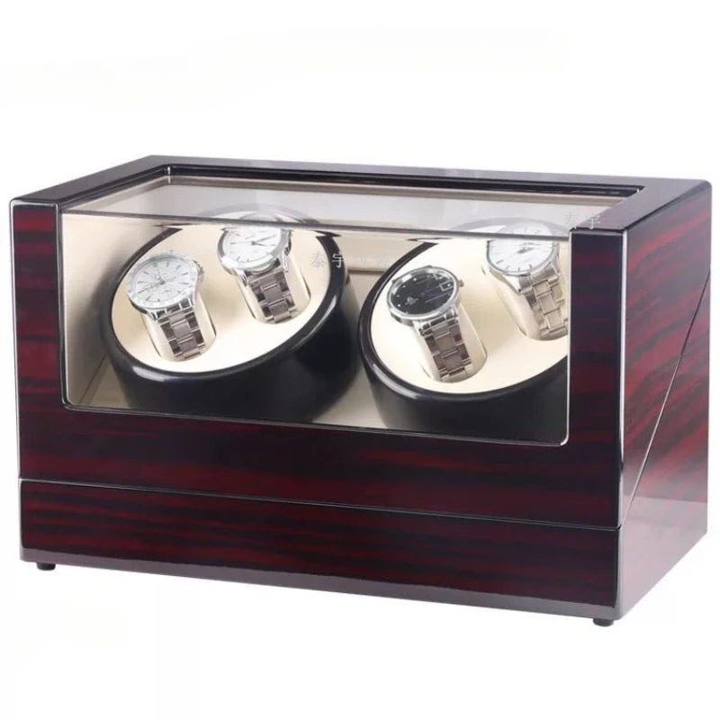4 Epitopes Watch Winders Automatic Rotating Motor Watches Winding Device Men Mechanical Wrist Watch Organizer Display Boxes