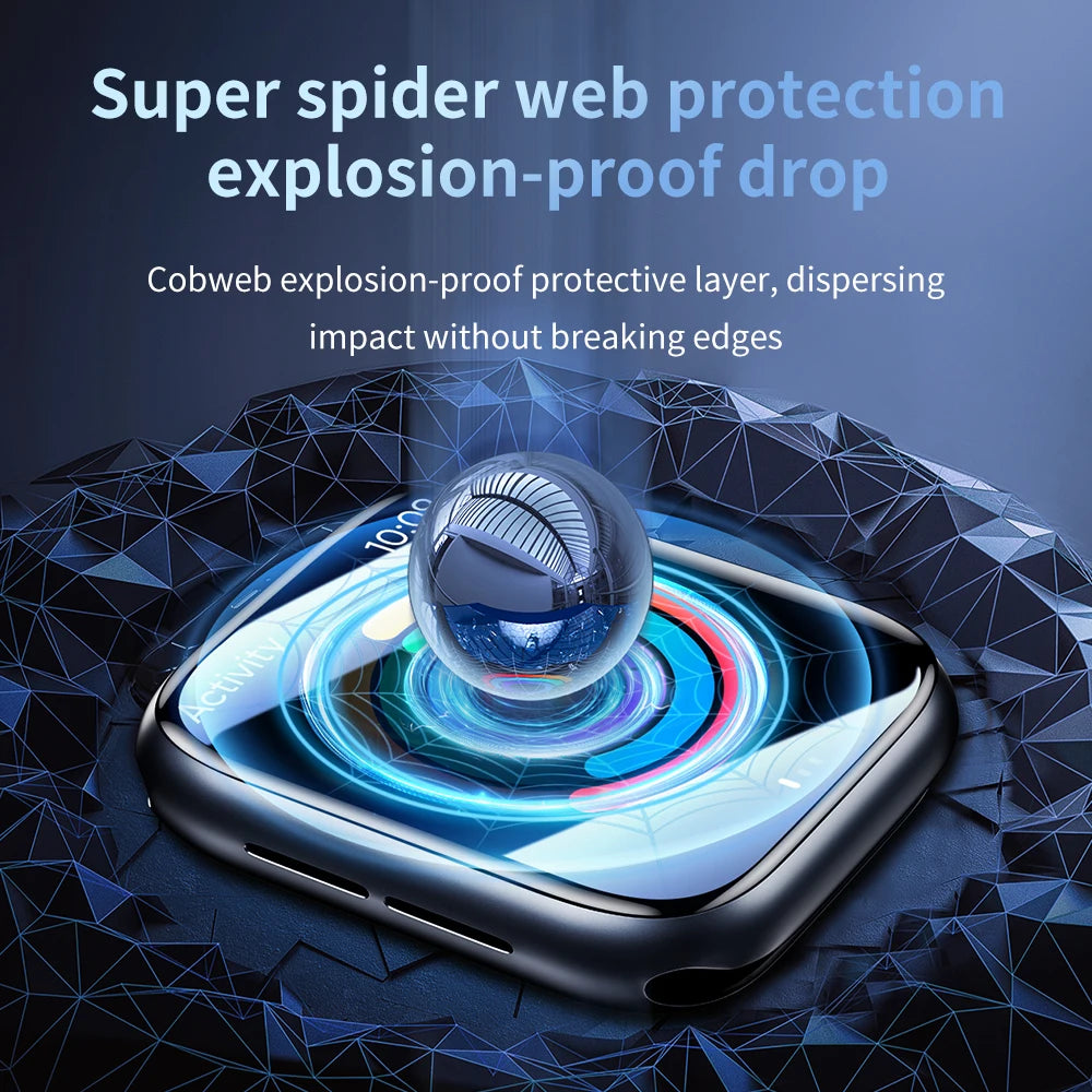 SmartDevil Full Glue Soft Film for iWatch 8 7 41mm 45mm SE 6 5 4 44mm 40mm iWatch Screen Protector HD Easy to Install