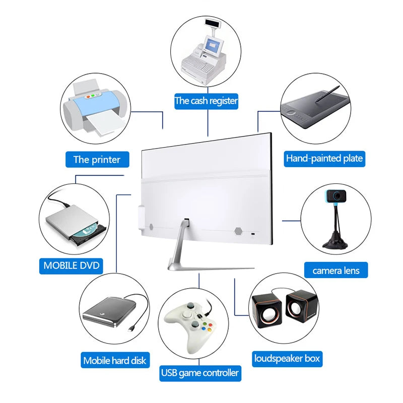 24 Inch Core I9 16GB DDR4 All In One Computer Business Barebone All In One Pcall In One Computers