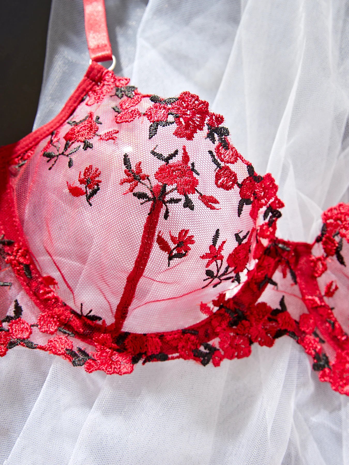 Sexy Sheer Lingerie Set Embroidery Transperant Pornostar Lenceria Sensual Mujer Seducive Conjunto Ropa Interior Set Intimo Lace