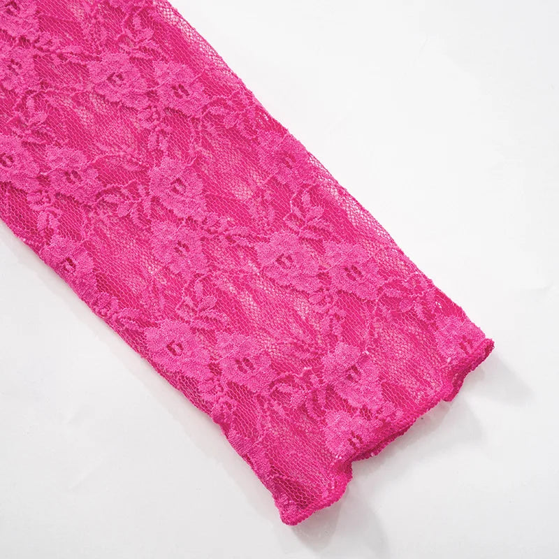 See Through Lace Bodycon Dress For Women Streetwear Long Sleeve Sexi Night Dress Hot Club Outfits Tassels Vestidos De Mujer