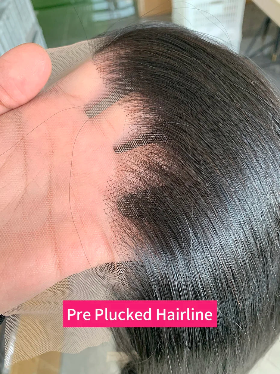 100 Raw Vietnamese Bone Straight 5x5 13x4 13x6 Glueless Wig Human Hair Ready to Wear Transparent Double Drawn Bob Wig Human Hair