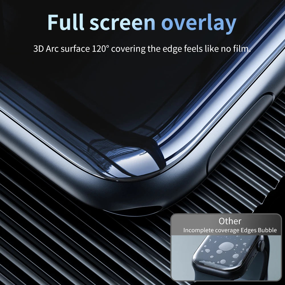 SmartDevil Full Glue Soft Film for iWatch 8 7 41mm 45mm SE 6 5 4 44mm 40mm iWatch Screen Protector HD Easy to Install