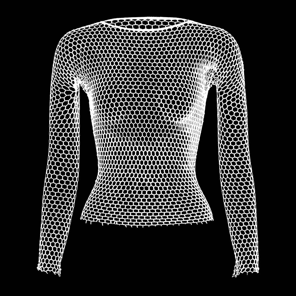 Men's Sexy Lingerie Mesh Top 1Piece Long Sleeve Hollow Out Underwear Cool Male Erotic Porno Nightwear for Boyfriend costumes hot