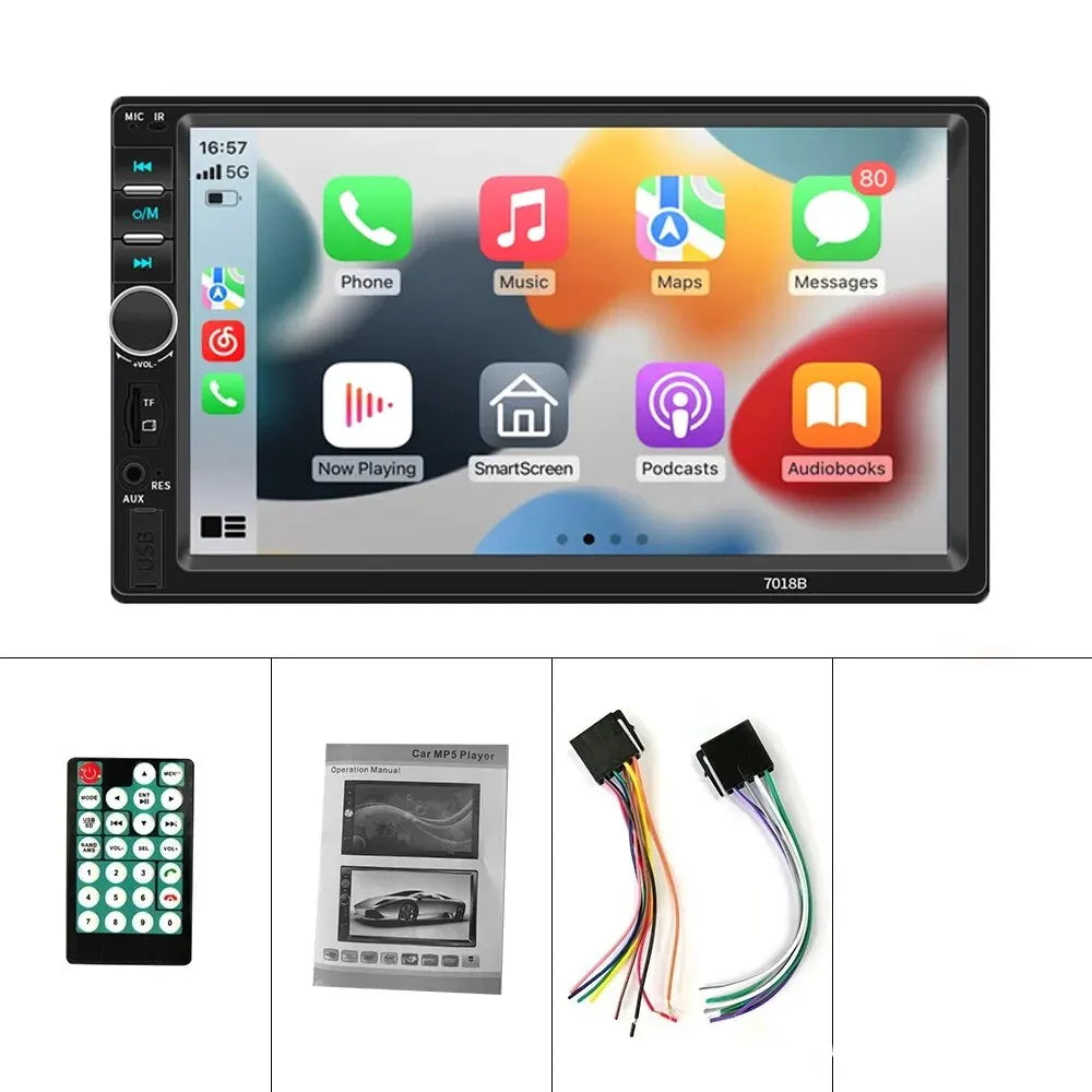 Acodo 7inch 2din Radio Wired Carplay Stereo Touch Screen Automotive Multimedia Bluetooth USB TF FM Radio Autoradio CarMP5 Player