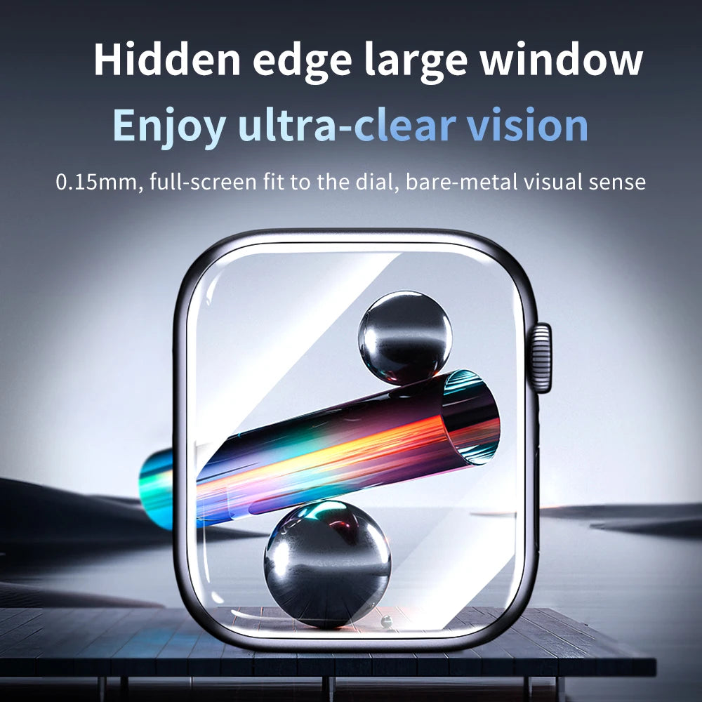 SmartDevil Full Glue Soft Film for iWatch 8 7 41mm 45mm SE 6 5 4 44mm 40mm iWatch Screen Protector HD Easy to Install