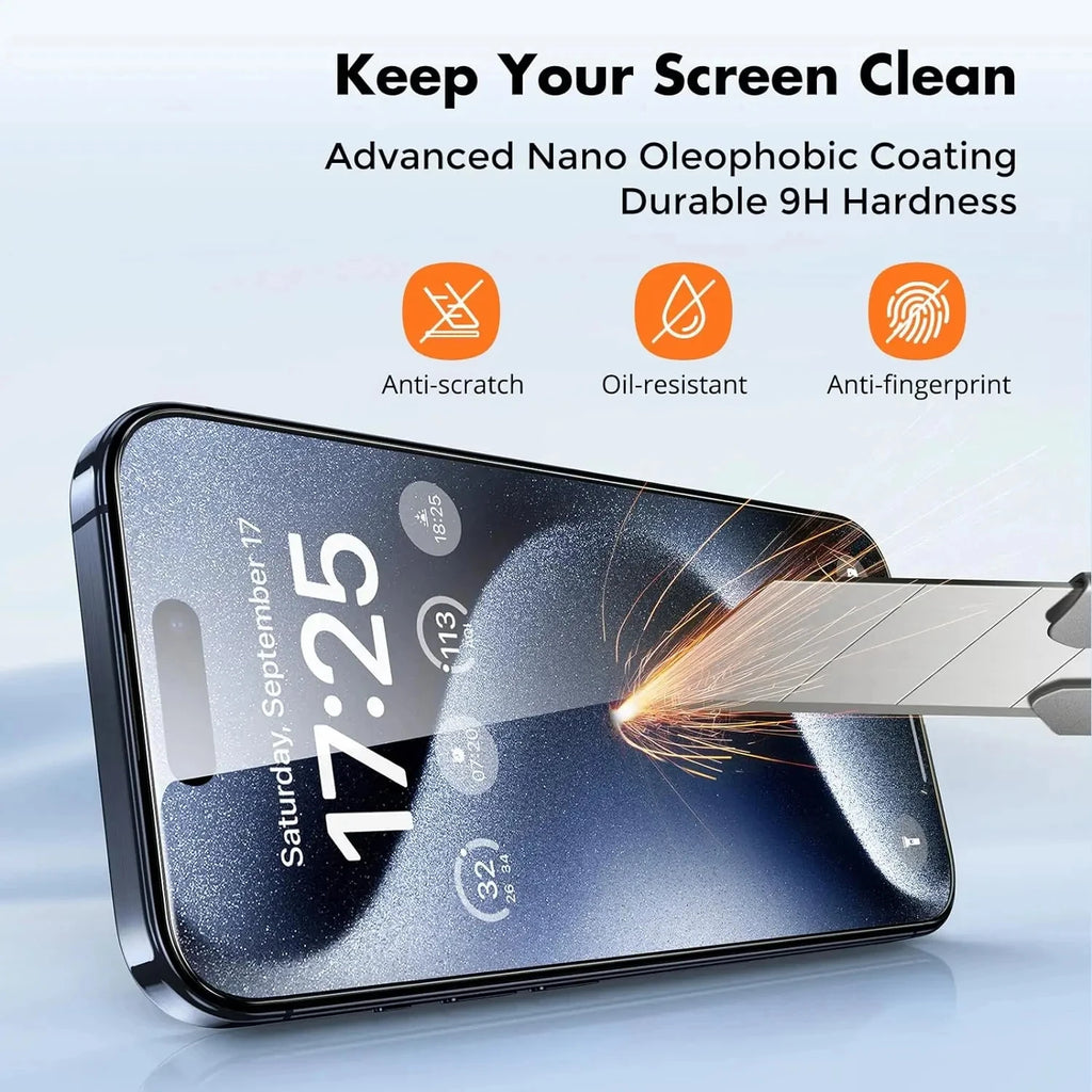 3PCS HD Tempered Glass+1PC Phone Case Set Meal For iPhone 15 13 14 12 11 Pro Max 14 15 Plus Screen Protector Protective Film