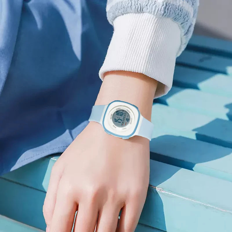 Children Watches Waterproof Purple Digital Kids Watch For Boys Girls Fashion Student Electronic Wristwatch Alarm Clocks