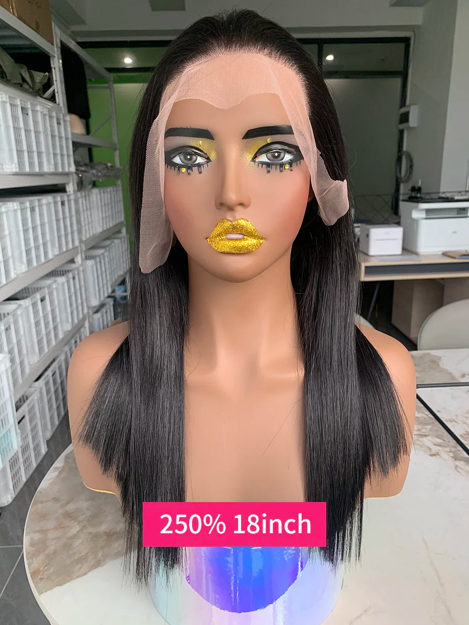 100 Raw Vietnamese Bone Straight 5x5 13x4 13x6 Glueless Wig Human Hair Ready to Wear Transparent Double Drawn Bob Wig Human Hair
