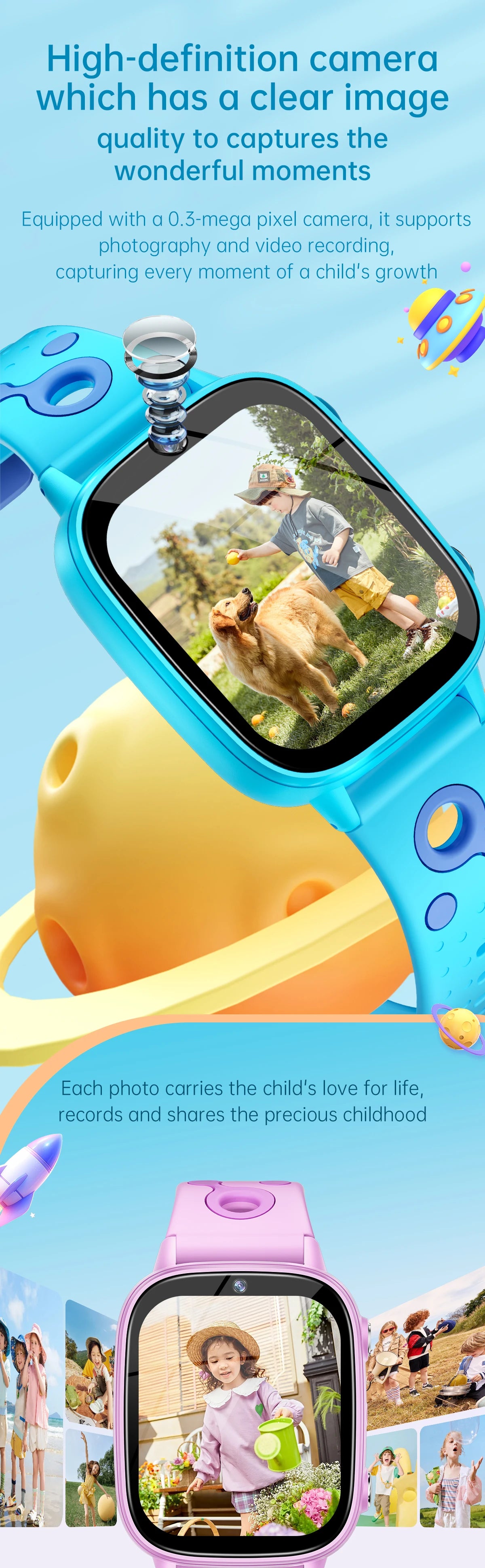 2025 New Kids Toy Game Watch HD Touch Screen Camera 26 Games Sleep Monitoring Alarm Clock Calculator Birthday Gift Boy Girl