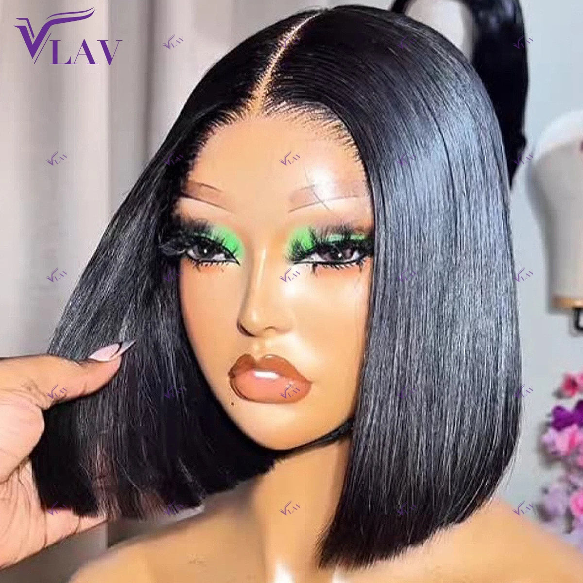 Glueless Short Bob Wigs Human Hair Straight 13×6 HD Lace Frontal Wigs Wear And Go 13×4/360 HD Transparent Lace Human Hair Wigs