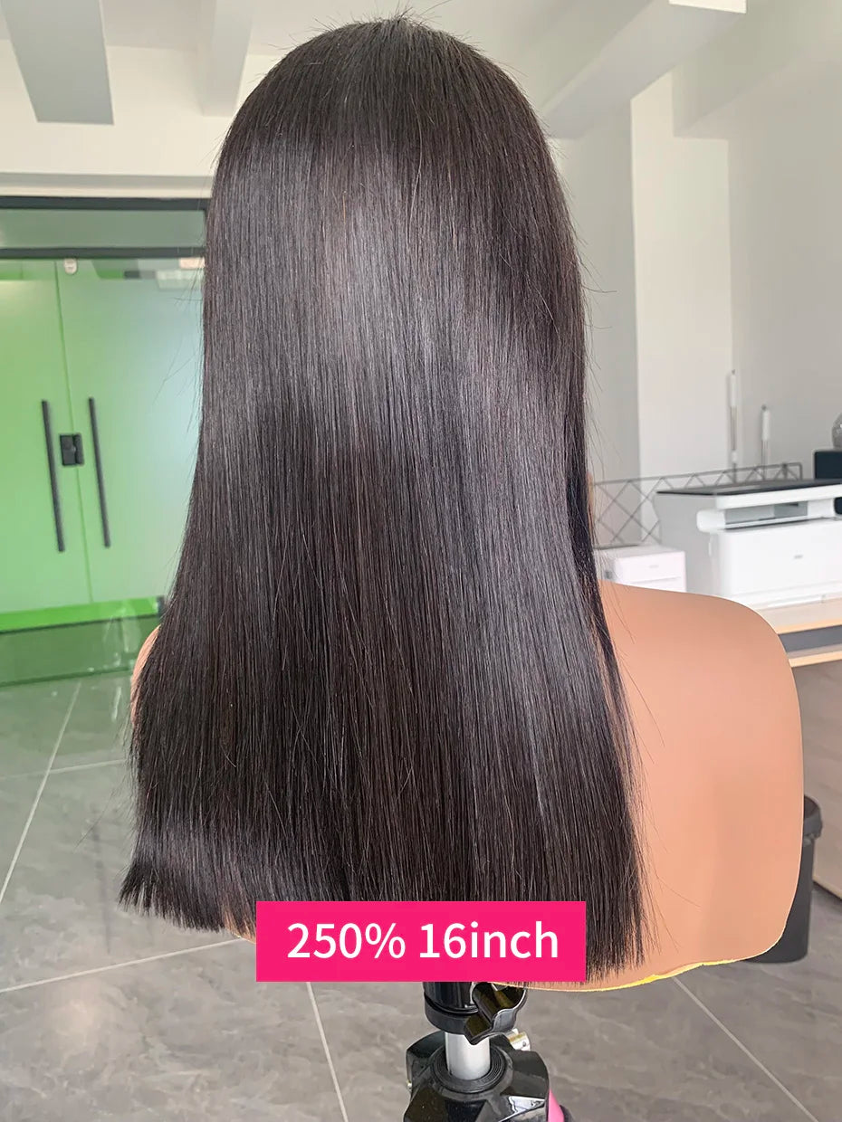 5x5 13x4 13x6 Bone Straight Bob Short Wigs Half Lace Front Wig Human Hair Vietnamese Raw Human Hair Lace Frontal Wig 250 Density