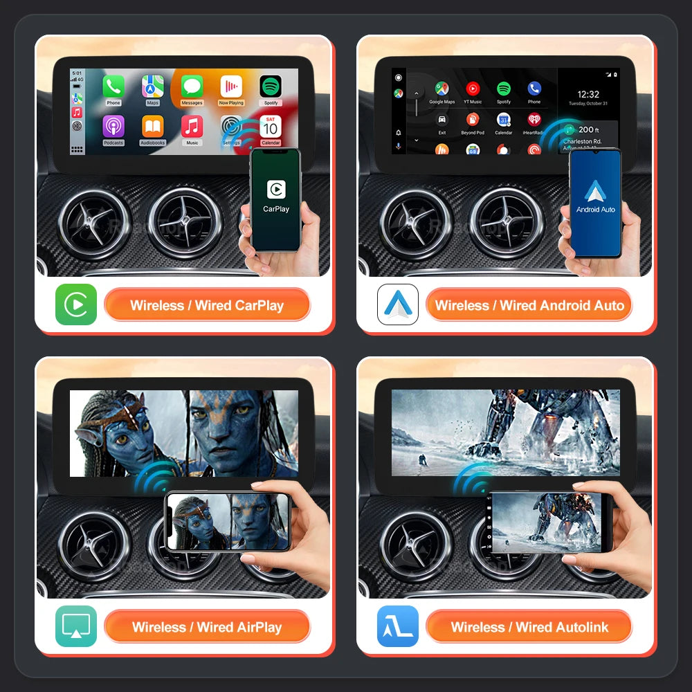 1920*720 Touch Screen Car Multimedia Display For Benz A B CLA GLA W176 W463 W246 2013-2015 NTG4.5 Wireless Carplay Android Auto