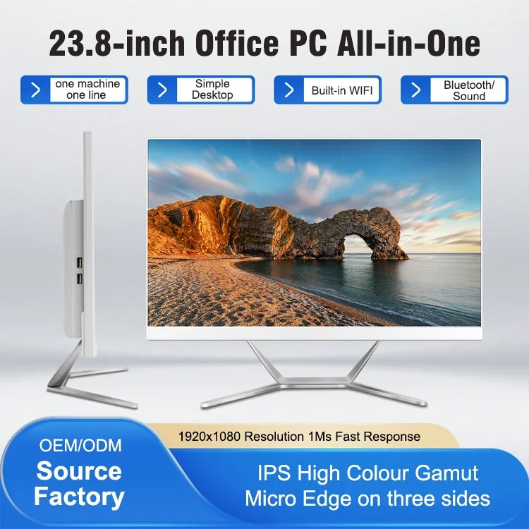 Display2024 New Factory Manufacture 23.8inch 27inch Computer Core I7 Good Price All In One Computers Good Price