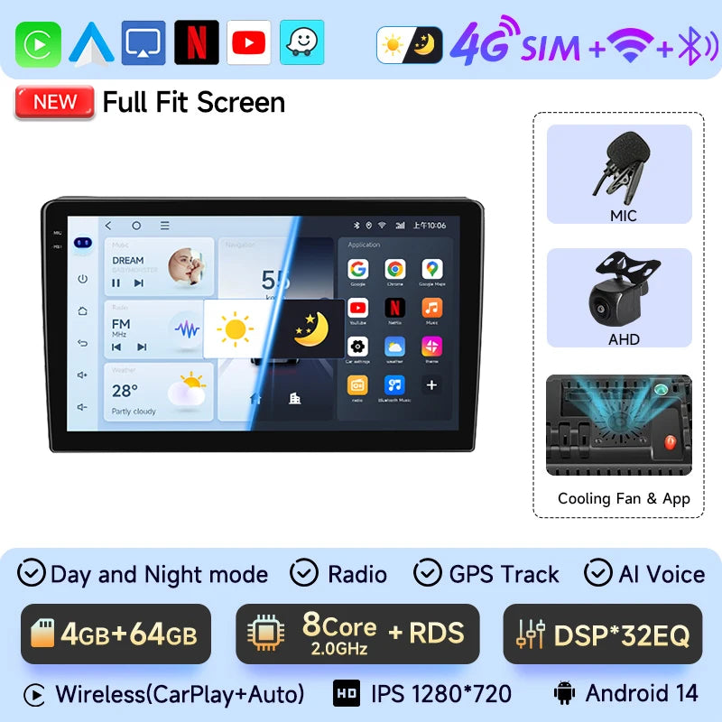 JIUYIN Car Radio For Citroen Berlingo B9 Peugeot Partner 2008 - 2019 wireless CarPlay Android Auto No 2 din 2din DVD