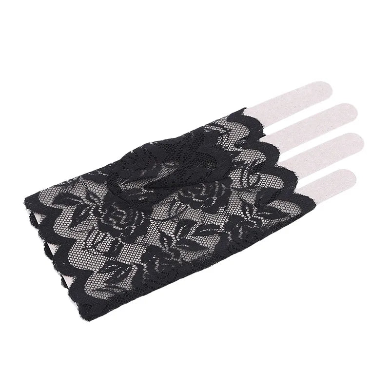 Sexy Bridal Lace Fingerless Gloves For Women Party Dressy Gloves Sunscreen Gloves Girls Mittens Black White Pink Gloves