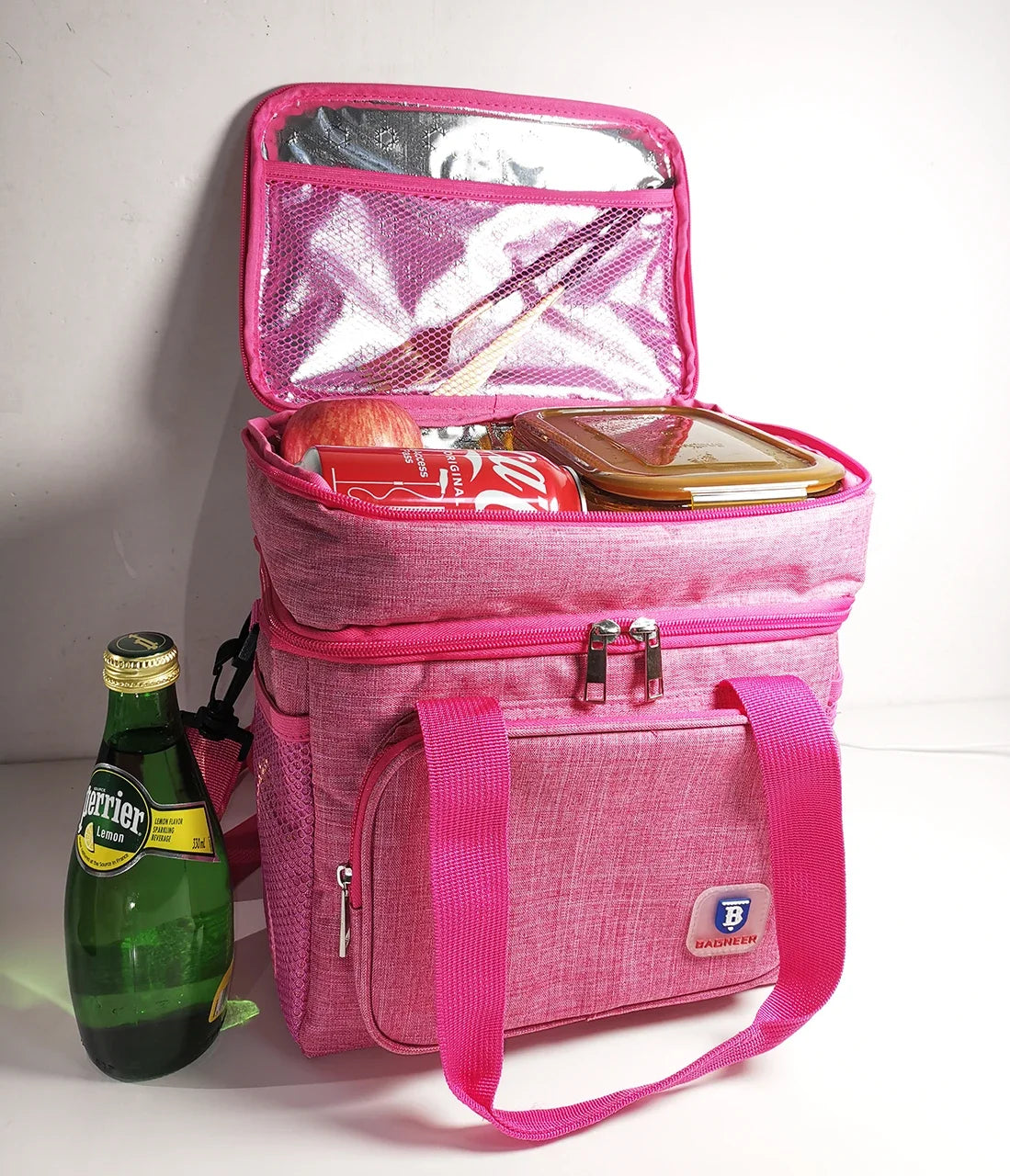 Camping Thermal Lunch Bags Double Layer Insulated Picnic Food Drink Beverage Ice Cooler Bag School Outdoor Travel Storage Bags