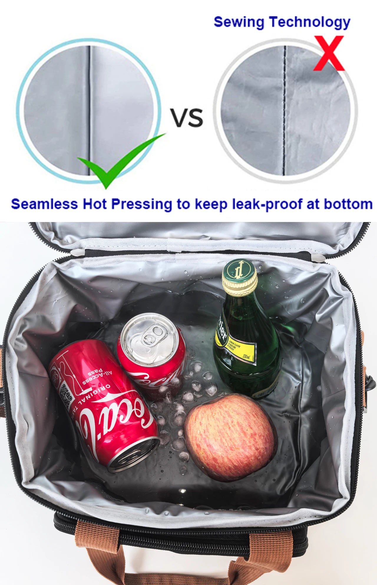 Camping Thermal Lunch Bags Double Layer Insulated Picnic Food Drink Beverage Ice Cooler Bag School Outdoor Travel Storage Bags