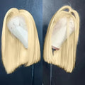13x4 Blonde Bob Wig Lace Front Human Hair Wigs 613 Bone Straight HD Lace Frontal Wig 200% Honey Blonde Human Hair Short Bob Wigs