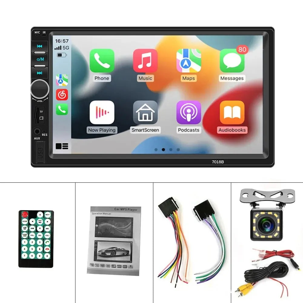 Acodo 7inch 2din Radio Wired Carplay Stereo Touch Screen Automotive Multimedia Bluetooth USB TF FM Radio Autoradio CarMP5 Player