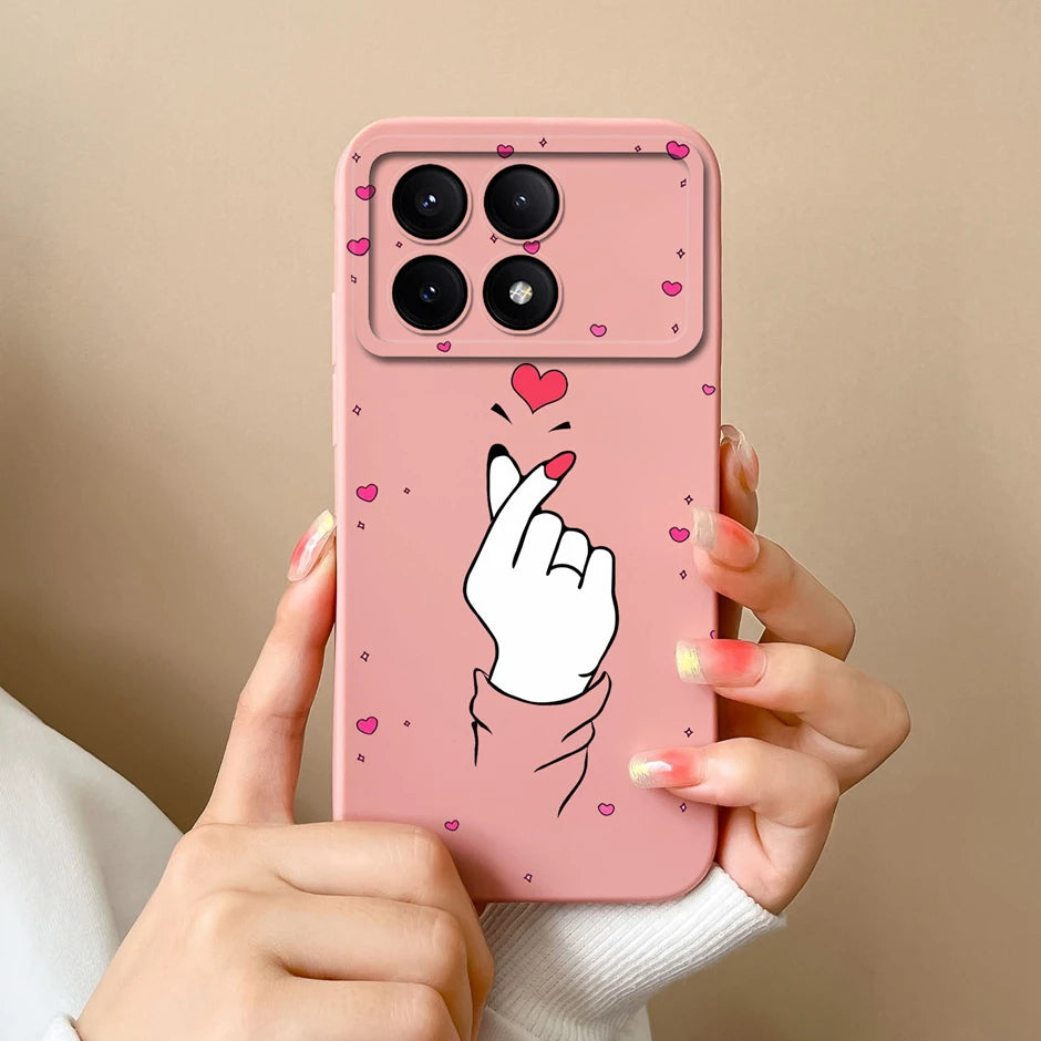 For Xiaomi Poco X6 Pro 5G Phone Case Cute Cartoon Cats Silicone Soft Protective Cover For XiaomiPocoX6 X 6 X6Pro 5G Bumper Coque