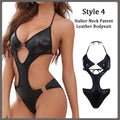 Sexy Women Lingerie Babydoll Underwear PU Leather Dress Erotic Lingerie Sex Costumes Erotic Dress Sex Clothes Dance Clubwear
