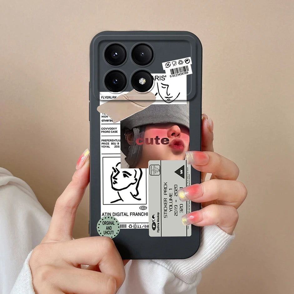 For Xiaomi Poco X6 Pro 5G Phone Case Cute Cartoon Cats Silicone Soft Protective Cover For XiaomiPocoX6 X 6 X6Pro 5G Bumper Coque